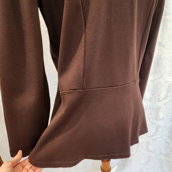 Ruby Ribbon Brown Ponte Jacket #0104 - Picture 8 of 13